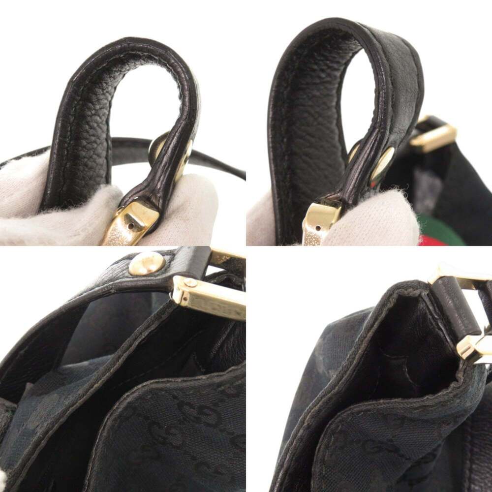GUCCI Authentic Black Leather Shoulder Bag - Picture 10 of 10